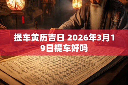 提车黄历吉日 2026年3月19日提车好吗