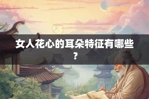 女人花心的耳朵特征有哪些？