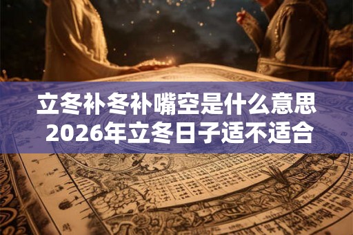 立冬补冬补嘴空是什么意思 2026年立冬日子适不适合开业