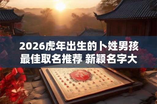 2026虎年出生的卜姓男孩最佳取名推荐 新颖名字大全 2026虎年出生的卜姓男孩最佳取名推荐 新颖名字大全
