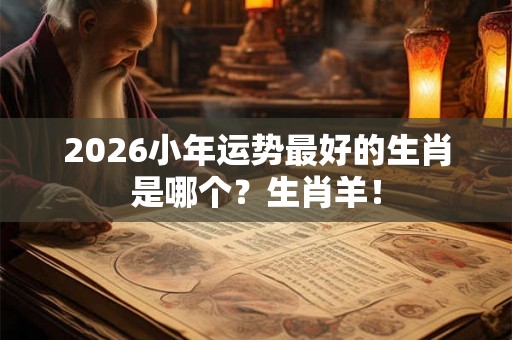 2026小年运势最好的生肖是哪个?生肖羊! 2026小年运势最好的生肖是哪个?生肖羊!