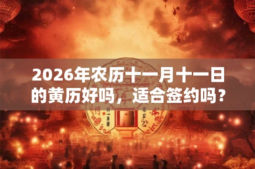 2026年农历十一月十一日的黄历好吗，适合签约吗？