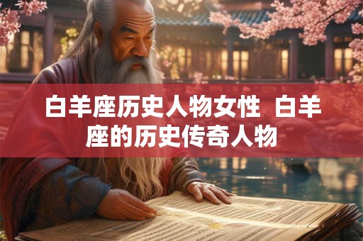 白羊座历史人物女性  白羊座的历史传奇人物