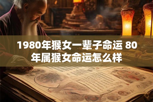 1980年猴女一辈子命运 80年属猴女命运怎么样