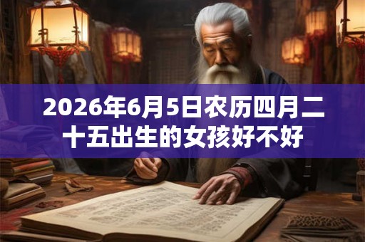 2026年6月5日农历四月二十五出生的女孩好不好