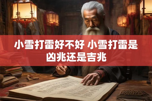 小雪打雷好不好 小雪打雷是凶兆还是吉兆