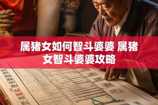 属猪女如何智斗婆婆 属猪女智斗婆婆攻略