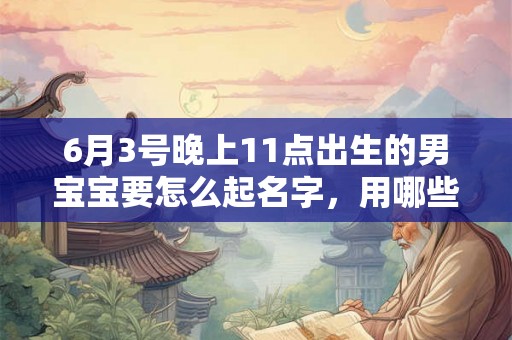 6月3号晚上11点出生的男宝宝要怎么起名字，用哪些字好