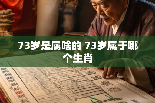 73岁是属啥的 73岁属于哪个生肖