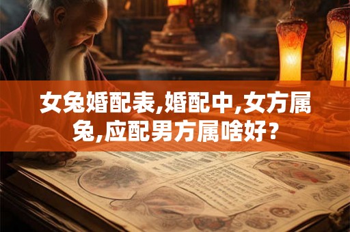 女兔婚配表,婚配中,女方属兔,应配男方属啥好？