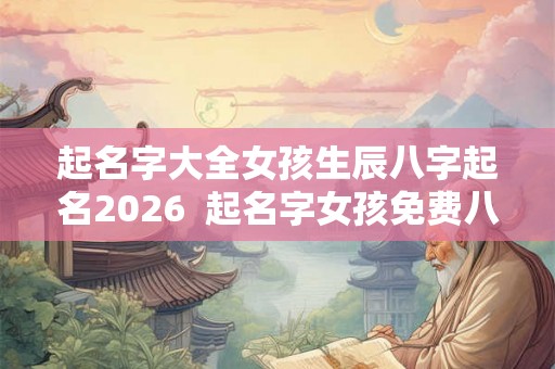 起名字大全女孩生辰八字起名2026  起名字女孩免费八字起名