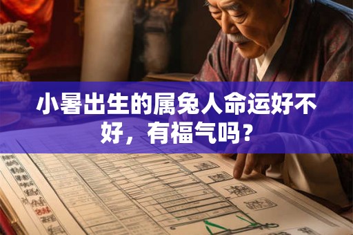 小暑出生的属兔人命运好不好，有福气吗？