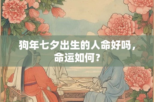 狗年七夕出生的人命好吗，命运如何？