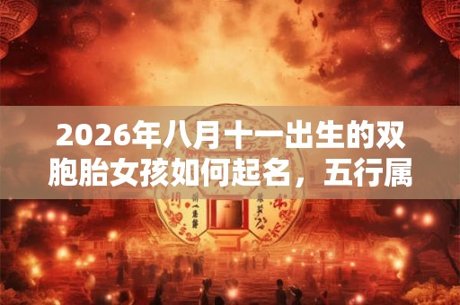 2026年八月十一出生的双胞胎女孩如何起名，五行属什么