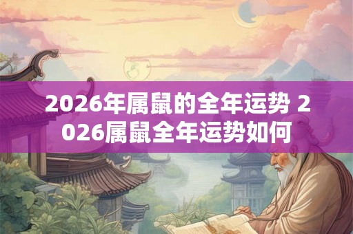2026年属鼠的全年运势 2026属鼠全年运势如何 2026年属鼠的全年运势 2026属鼠全年运势如何