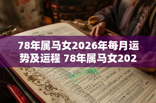 78年属马女2026年每月运势及运程 78年属马女2026年月运如何