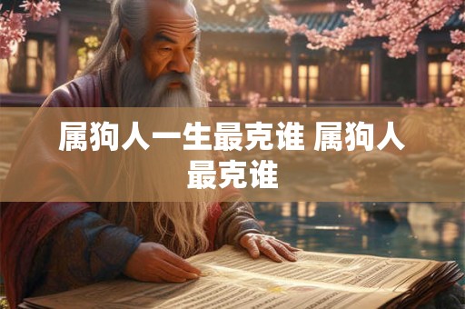 属狗人一生最克谁 属狗人最克谁 属狗人一生最克谁 属狗人最克谁