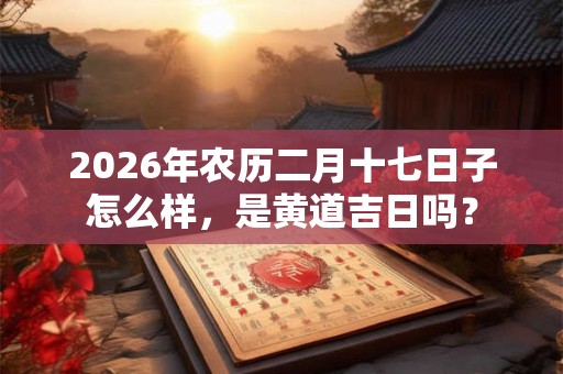 2026年农历二月十七日子怎么样,是黄道吉日吗? 2026年农历二月十七日子怎么样,是黄道吉日吗?