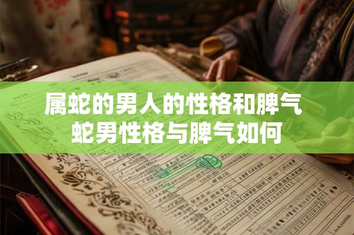 属蛇的男人的性格和脾气 蛇男性格与脾气如何 属蛇的男人的性格和脾气 蛇男性格与脾气如何