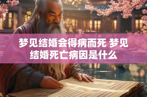 梦见结婚会得病而死 梦见结婚死亡病因是什么