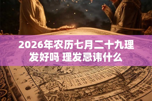 2026年农历七月二十九理发好吗 理发忌讳什么