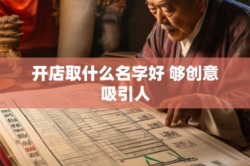 开店取什么名字好 够创意吸引人