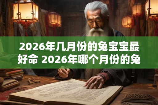 2026年几月份的兔宝宝最好命 2026年哪个月份的兔宝宝最吉祥