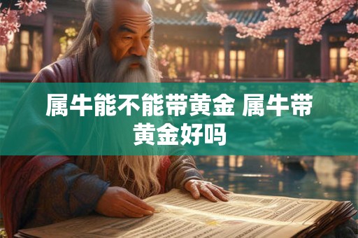 属牛能不能带黄金 属牛带黄金好吗