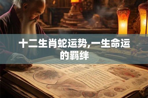 十二生肖蛇运势,一生命运的羁绊