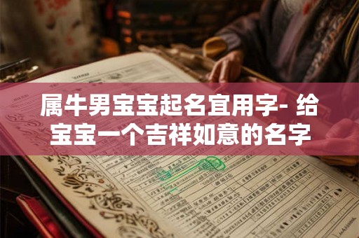 属牛男宝宝起名宜用字- 给宝宝一个吉祥如意的名字