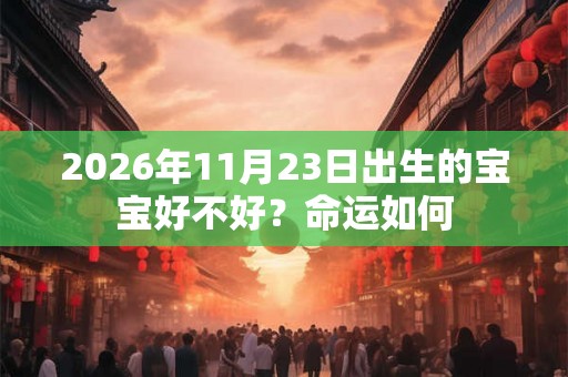 2026年11月23日出生的宝宝好不好？命运如何