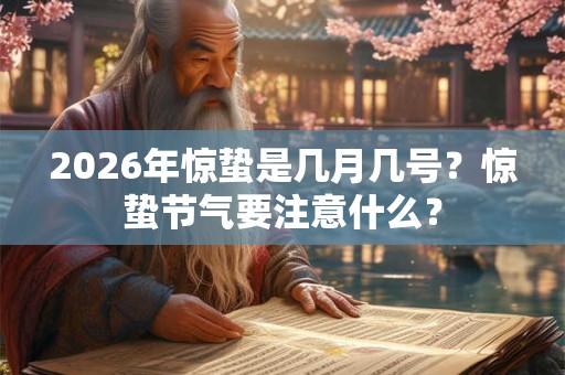 2026年惊蛰是几月几号?惊蛰节气要注意什么? 2026年惊蛰是几月几号?惊蛰节气要注意什么?