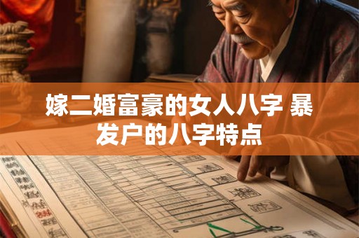 嫁二婚富豪的女人八字 暴发户的八字特点 嫁二婚富豪的女人八字 暴发户的八字特点