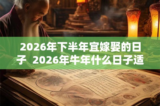 2026年下半年宜嫁娶的日子 2026年牛年什么日子适合结婚 2026年下半年宜嫁娶的日子 2026年牛年什么日子适合结婚
