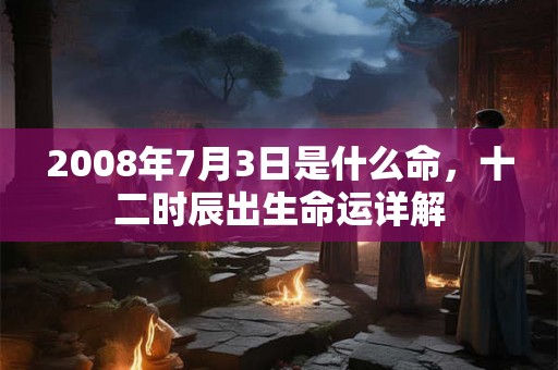 2008年7月3日是什么命,十二时辰出生命运详解 2008年7月3日是什么命,十二时辰出生命运详解