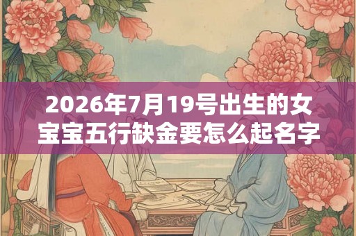 2026年7月19号出生的女宝宝五行缺金要怎么起名字