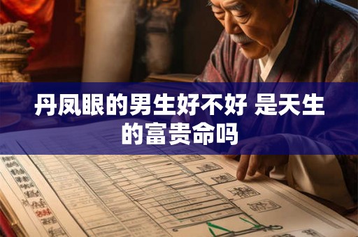 丹凤眼的男生好不好 是天生的富贵命吗 丹凤眼的男生好不好 是天生的富贵命吗