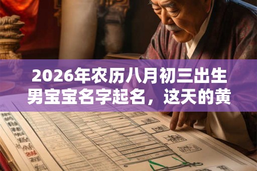 2026年农历八月初三出生男宝宝名字起名，这天的黄历日子好吗？