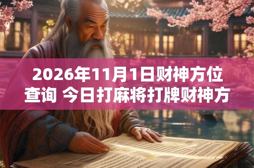 2026年11月1日财神方位查询 今日打麻将打牌财神方位