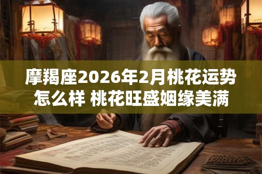 摩羯座2026年2月桃花运势怎么样 桃花旺盛姻缘美满