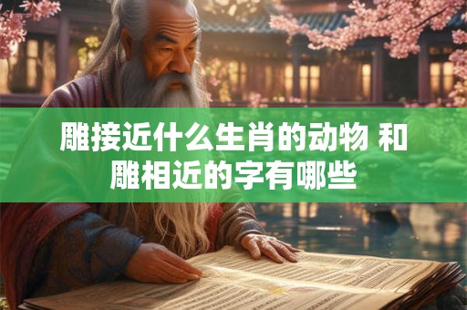 雕接近什么生肖的动物 和雕相近的字有哪些