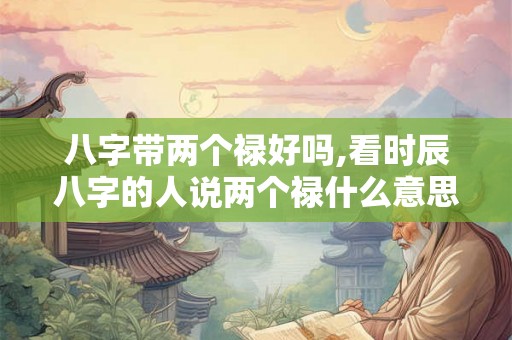 八字带两个禄好吗,看时辰八字的人说两个禄什么意思？