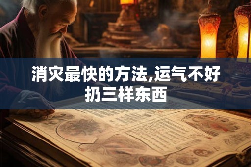 消灾最快的方法,运气不好扔三样东西