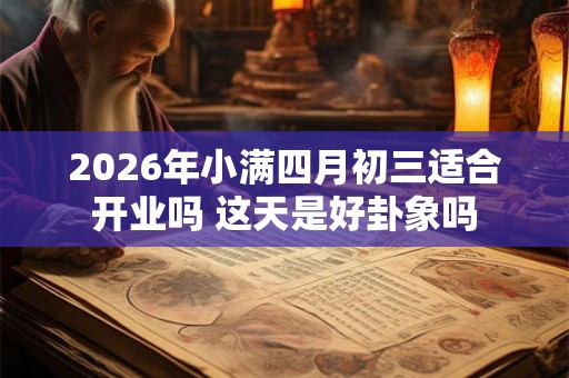 2026年小满四月初三适合开业吗 这天是好卦象吗