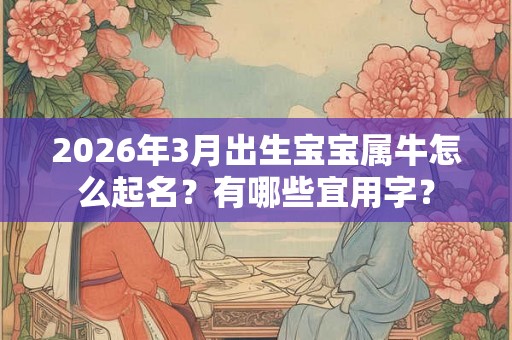 2026年3月出生宝宝属牛怎么起名？有哪些宜用字？