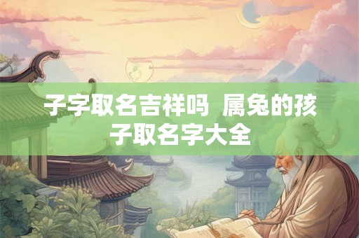子字取名吉祥吗  属兔的孩子取名字大全