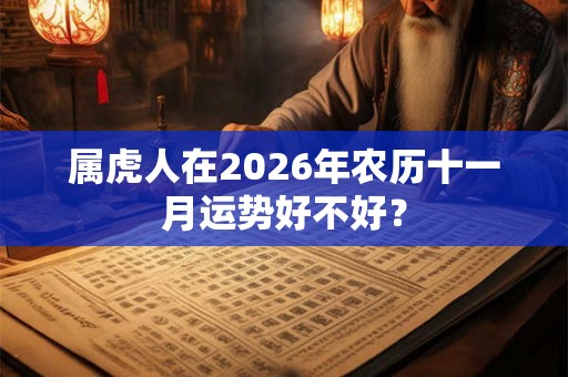 属虎人在2026年农历十一月运势好不好？