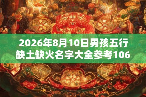 2026年8月10日男孩五行缺土缺火名字大全参考106个 2026年8月10日男孩五行缺土缺火名字大全参考106个