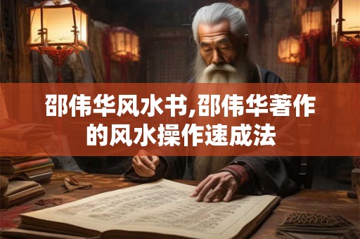 邵伟华风水书,邵伟华著作的风水操作速成法
