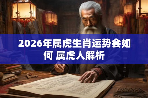 2026年属虎生肖运势会如何 属虎人解析